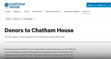 L'organisation Chatham House est financée entre autres par la Fondation Gates et les Fondations Open Society.
